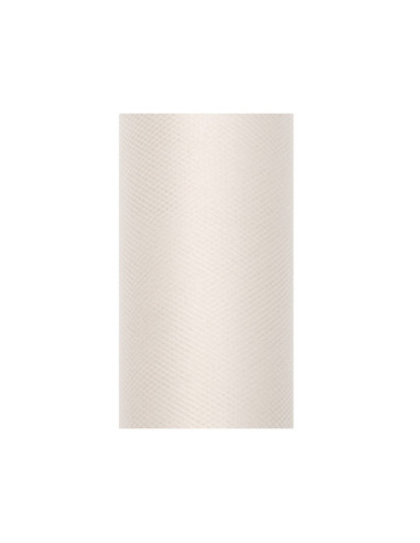 Tiul gładki, kremowy, 0,3 x 9m (1 szt. / 9 mb.)