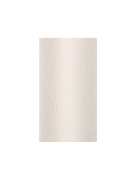 Tiul gładki, kremowy, 0,3 x 9m (1 szt. / 9 mb.)