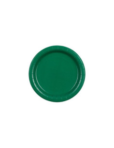 Talerzyki papierowe, ciemny zielony, 18cm (1 op. / 6 szt.)