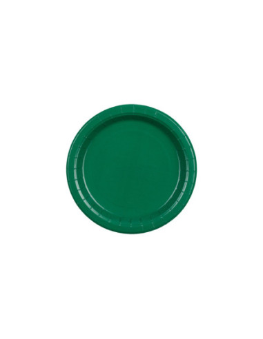 Talerzyki papierowe, ciemny zielony, 18cm (1 op. / 6 szt.)