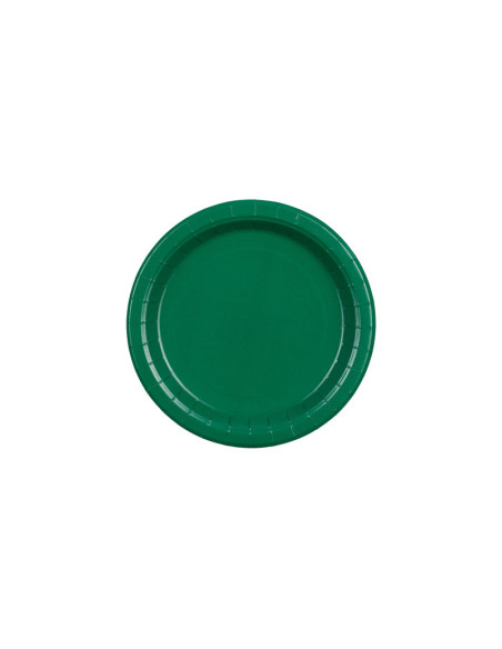 Talerzyki papierowe, ciemny zielony, 18cm (1 op. / 6 szt.)