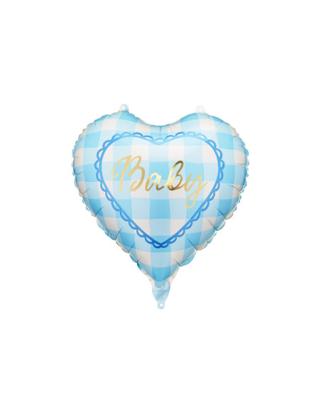Balon foliowy serce ''Baby'', 35 cm, jasnoniebieski