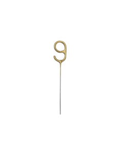 Zimne ognie Cyfra 9, złoty, 15cm