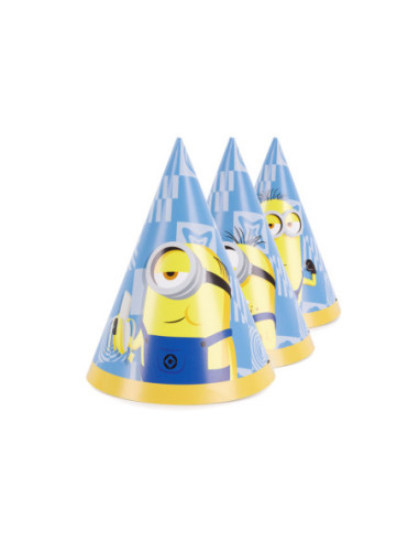 Czapeczki Minionki, 16 cm, mix (1 op. / 6 szt.)