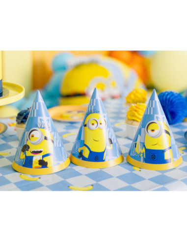 Czapeczki Minionki, 16 cm, mix (1 op. / 6 szt.)