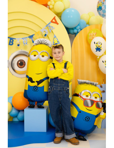 Balon foliowy Minionek Tim, 40x100 cm, mix