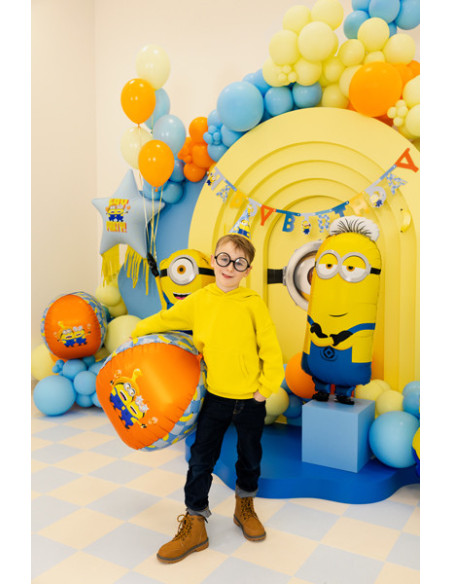 Balon foliowy Minionek Tim, 40x100 cm, mix