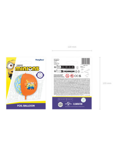 Balon foliowy Piłka w Minionki, 75 cm, mix