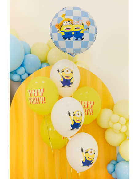 Balon foliowy pastylka Minionki, 35x35 cm, mix