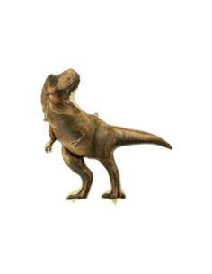 Balon foliowy Jurassic World T-Rex, 92x98 cm, brązowy