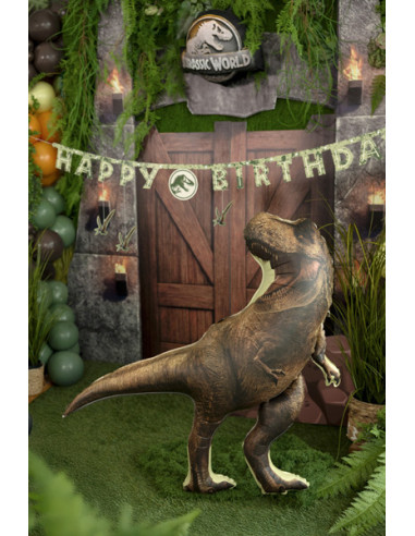 Balon foliowy Jurassic World T-Rex, 92x98 cm, brązowy