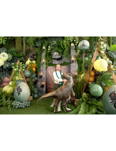 Balon foliowy Jurassic World T-Rex, 92x98 cm, brązowy