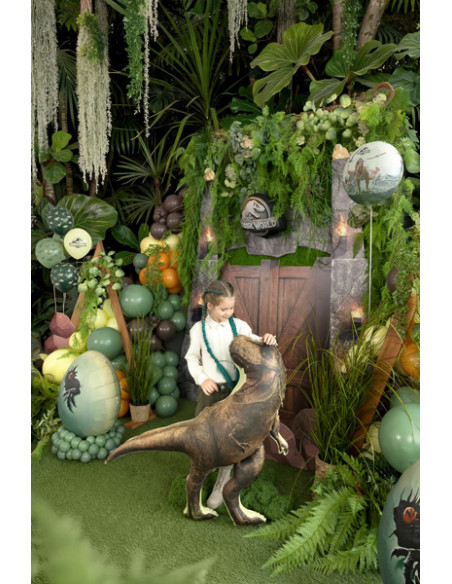 Balon foliowy Jurassic World T-Rex, 92x98 cm, brązowy