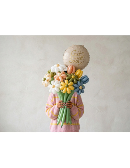 Balon foliowy pastylka ''Get Well Soon'', 35x35 cm, mix