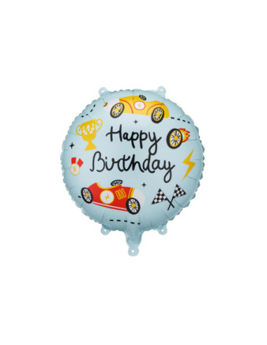 Balon foliowy pastylka Happy Birthday, 35x35 cm, mix