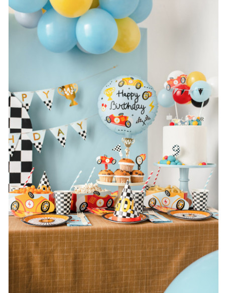 Balon foliowy pastylka Happy Birthday, 35x35 cm, mix