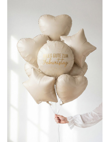 Balon foliowy pastylka Alles Gute Zum Geburtstag, 35x35 cm, mix