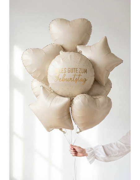 Balon foliowy pastylka Alles Gute Zum Geburtstag, 35x35 cm, mix