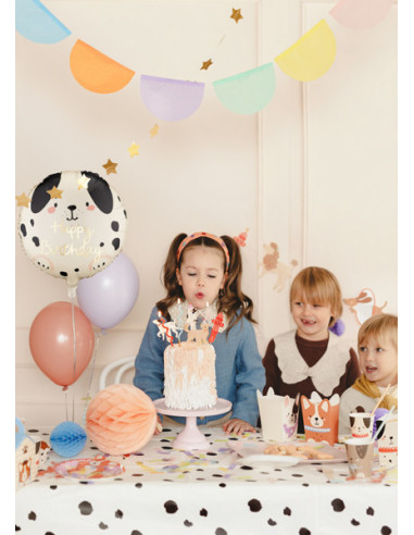Balon foliowy pastylka Happy Birthday, 35x35 cm, mix