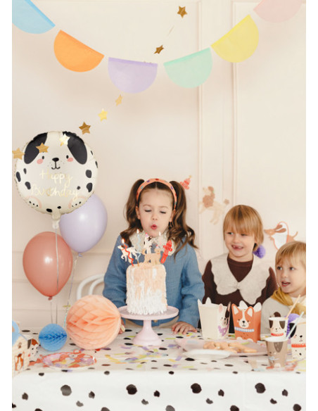 Balon foliowy pastylka Happy Birthday, 35x35 cm, mix