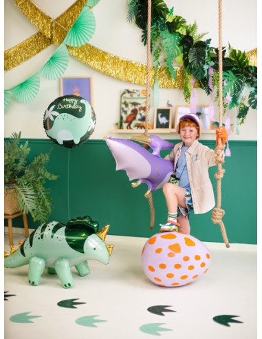Balon foliowy pastylka Brontozaur, 35x35 cm, mix