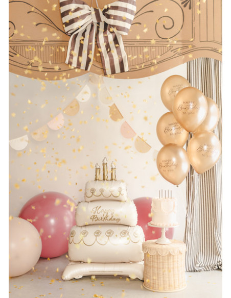 Stojący balon foliowy Tort, 70x100 cm, mix