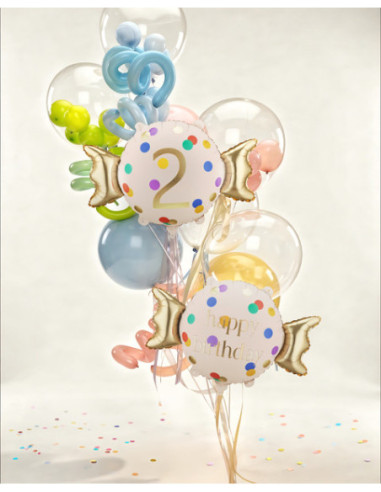 Balon foliowy Cukierek ''2'', 61x37 cm, mix