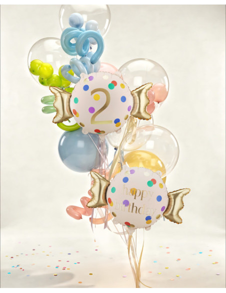 Balon foliowy Cukierek ''2'', 61x37 cm, mix