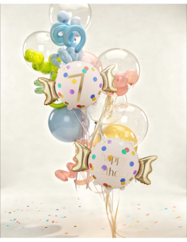 Balon foliowy Cukierek ''7'', 61x37 cm, mix