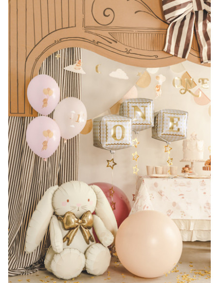 Balony foliowe kostki ''One'', 34 x 36 cm, mix (1 op. / 3 szt.)