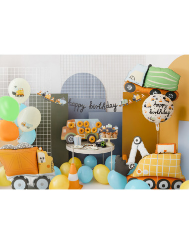 Balon foliowy Koparka, 93x68 cm, mix