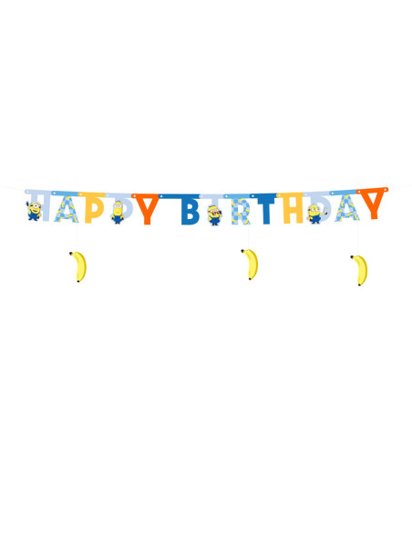 Baner Happy Birthday Minionki, 50x153 cm