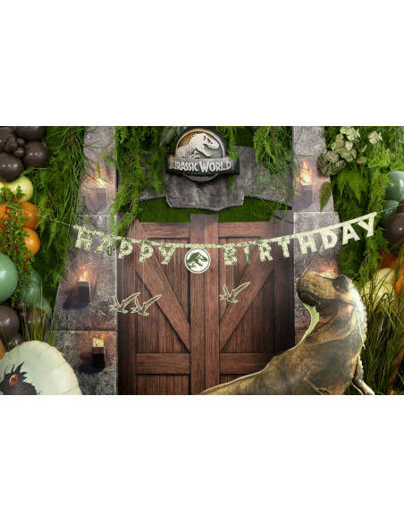 Baner Happy Birthday Jurassic World, 45x165 cm, mix