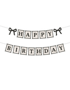 Baner Happy Birthday Kokardki, 100 cm, mix
