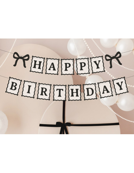 Baner Happy Birthday Kokardki, 100 cm, mix