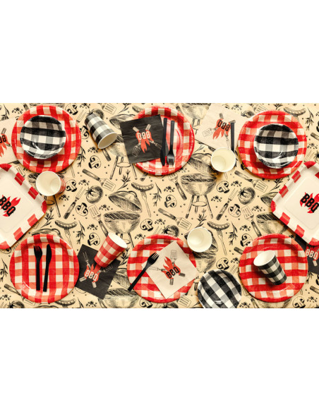 Obrus papierowy Grill, mix, 180x120 cm