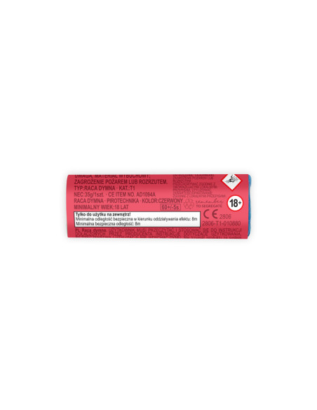 Raca dymna, 11.5 cm, czerwony (1 op. / 5 szt.)