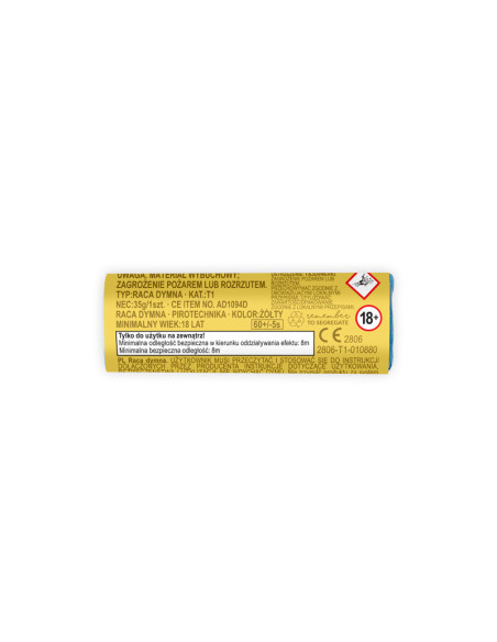 Raca dymna, 11.5 cm, żółty (1 op. / 5 szt.)
