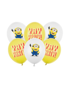 Balony Strong 30 cm Minionki z nadrukiem, mix (1 op. / 6 szt.)