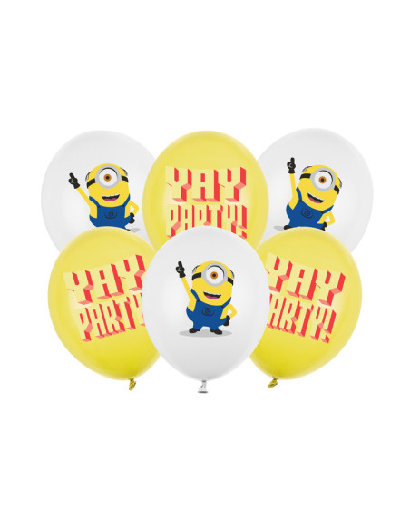 Balony Strong 30 cm Minionki z nadrukiem, mix (1 op. / 6 szt.)