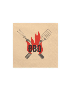 Serwetki BBQ, 33x33 cm, mix (1 op. / 20 szt.)