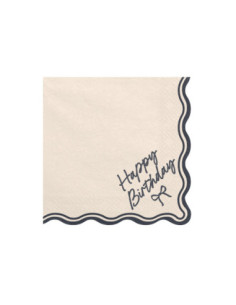 Serwetki Happy Birthday Kokarda, 33x33 cm, mix (1 op. / 12 szt.)