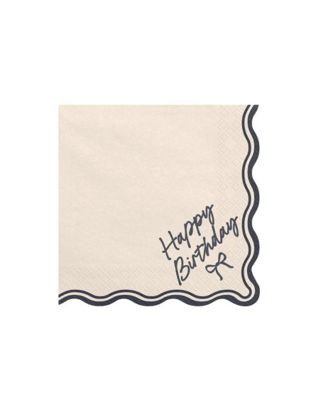 Serwetki Happy Birthday Kokarda, 33x33 cm, mix (1 op. / 12 szt.)