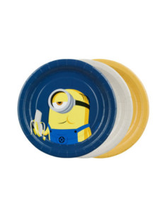 Talerzyki Minionki, 18 cm, mix (1 op. / 6 szt.)