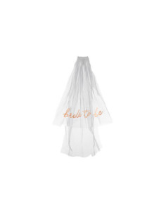 Welon z napisem Bride to be, 63cm, biały