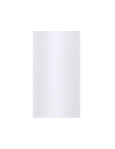 Tiul gładki, biały, 0,5 x 9m (1 szt. / 9 mb.)