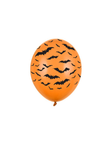 Balony 30cm, Nietoperze, Pastel M. Orange (1 op. / 50 szt.)