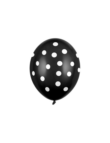 Balony 30cm, Kropki, Pastel Black (1 op. / 50 szt.)