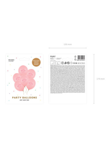 Balony 30cm, Bucik, Pastel Baby Pink (1 op. / 6 szt.)