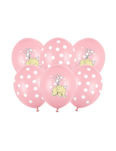 Balony 30cm, Słonik, Pastel Pink Mix (1 op. / 50 szt.)